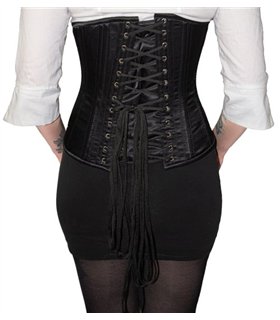 Aderlass Underbust Corset Satin Schwarz
