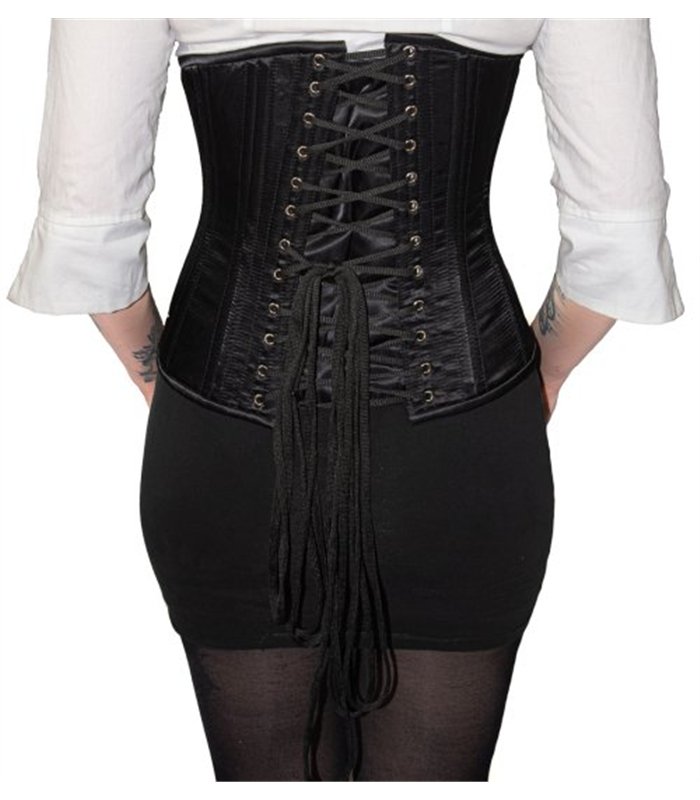 Underbust Corset Satin Schwarz | Aderlass