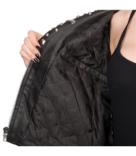 Ladys Rockstar Jacket Nappa Leather Schwarz | Aderlass