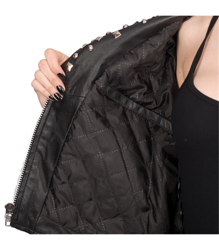 Aderlass Ladys Rockstar Jacket Nappa Leather Schwarz