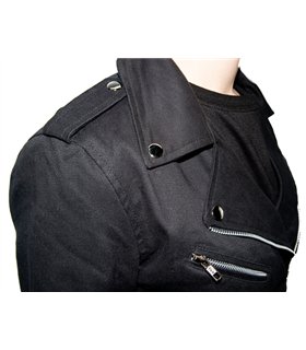 Ladys Biker Jacket Denim Schwarz | Aderlass