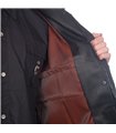 Mens Military Coat Nappa Leather Schwarz | Aderlass