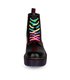 8-Eye Boots Plateau Leather Pride Edition Black-Purple | Aderlass