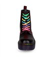 8-Eye Boots Plateau Leather Pride Edition Black-Purple | Aderlass