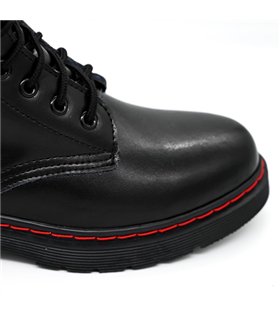 10-Eye Boots Leather Schwarz | Aderlass