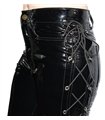 Lovesect Skinny Pants Laced Up Shiny PVC Schwarz