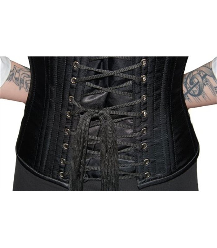 Underbust Corset Satin Schwarz | Aderlass