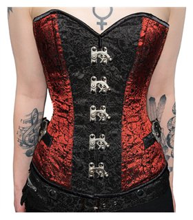 Aderlass Steampunk Corset Brocade Rot Aderlass Steampunk Corset Brocade Rot