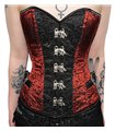 Aderlass Steampunk Corset Brocade Rot Aderlass Steampunk Corset Brocade Rot