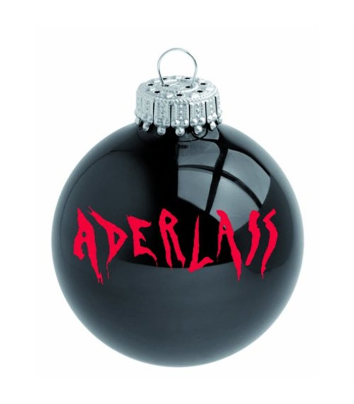 Christbaumkugeln Set 4 Glaskugeln Schwarz | Aderlass