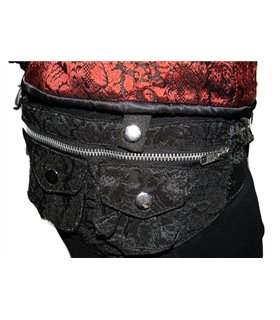 Aderlass Steampunk Corset Brocade Rot Aderlass Steampunk Corset Brocade Rot