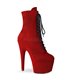 Faux Suede Platform Ankle Boot ADORE-1020FS - Red