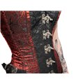 Aderlass Steampunk Corset Brocade Rot Aderlass Steampunk Corset Brocade Rot