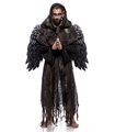 Kostümset Angel of Death (Mann) mit Flügeln aus Formdraht Motto grau Kostümset Angel of Death (Mann) mit Flügeln aus Formdraht Motto grau