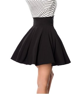 Belsira kurzer Swing-Rock schwarz - Röcke