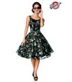 Belsira Premium Vintage Flower Dress black/blue midi Dresses SALE