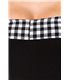 Belsira schulterfreies Swing-Kleid schwarz/weiss - midi Kleider