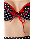 Belsira Highwaist Bikini schwarz/weiß/rot