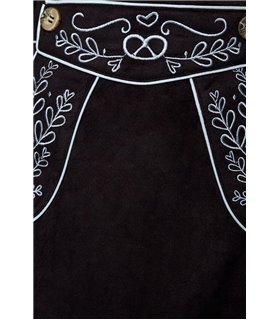 Dirndline Trachtenrock mit Stickereien schwarz