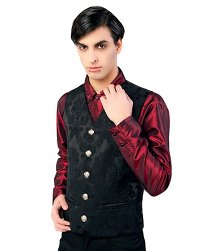 Dark Vest Brocade Schwarz | Aderlass