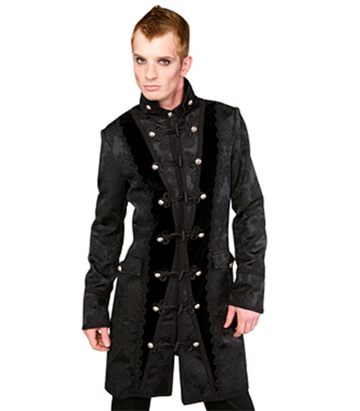 Classic Coat Brocade Schwarz | Aderlass