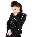 Ladys Pirate Jacket Denim Schwarz | Aderlass