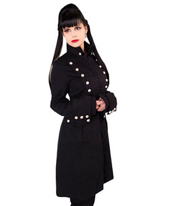 Ladys Pirate Coat Denim Schwarz | Aderlass