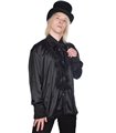 Riffle Victorian Shirt Satin Schwarz | Aderlass