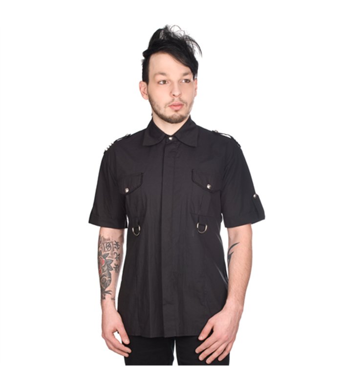 Military Shirt Denim Schwarz | Aderlass