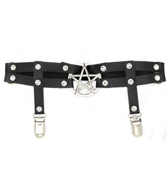Suspender Belt Pentagram Schwarz | Lovesect