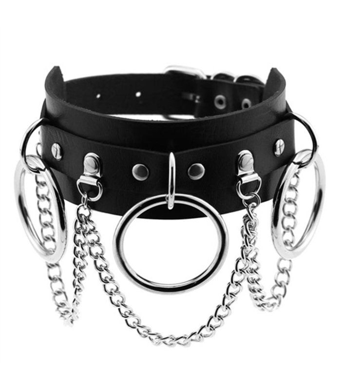 Choker O-Ring Chain Schwarz | Lovesect