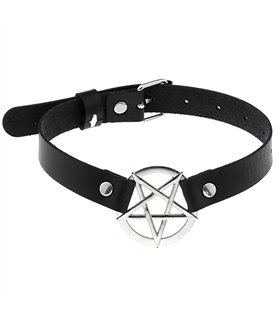 Choker Classic Pentagram Schwarz | Lovesect Choker Classic Pentagram Schwarz | Lovesect