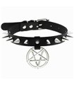 Choker Rivet Pentagram Schwarz | Lovesect