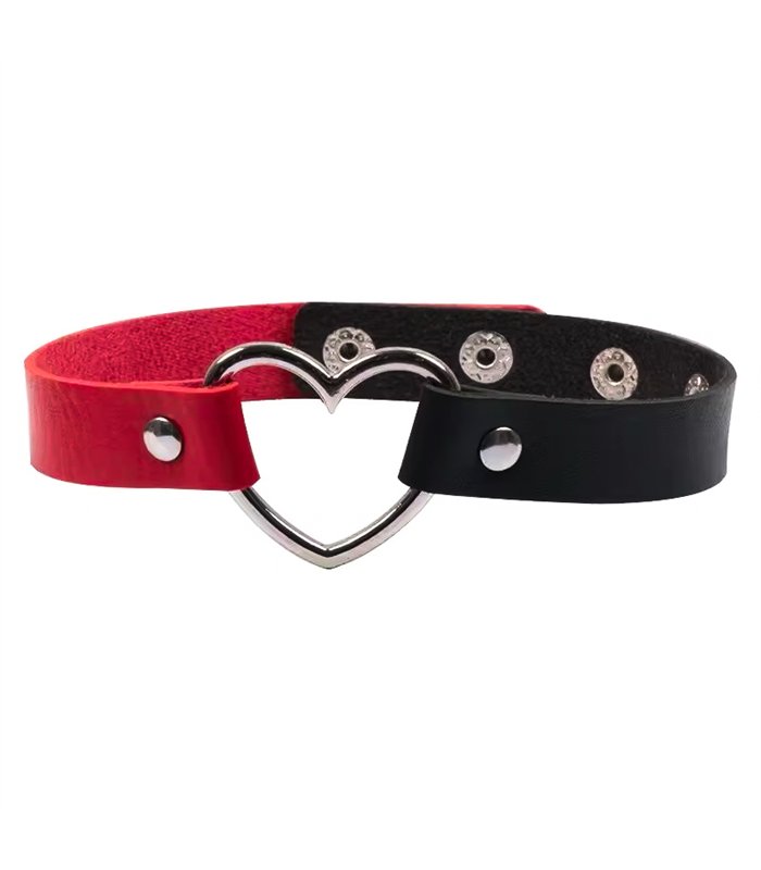 Choker Harlekin Schwarz Rot | Lovesect