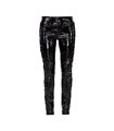 Skinny Pants Laced Up Shiny PVC Schwarz | Aderlass