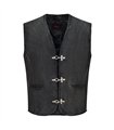 Cruiser Vest Leather Schwarz | Aderlass