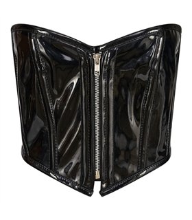 Bustier Shiny PVC Schwarz | Aderlass