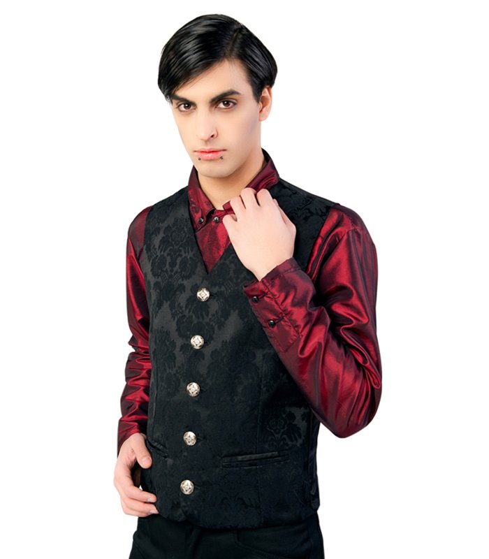 Dark Vest Brocade Schwarz | Aderlass