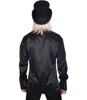 Riffle Victorian Shirt Satin Schwarz | Aderlass Riffle Victorian Shirt Satin Schwarz | Aderlass