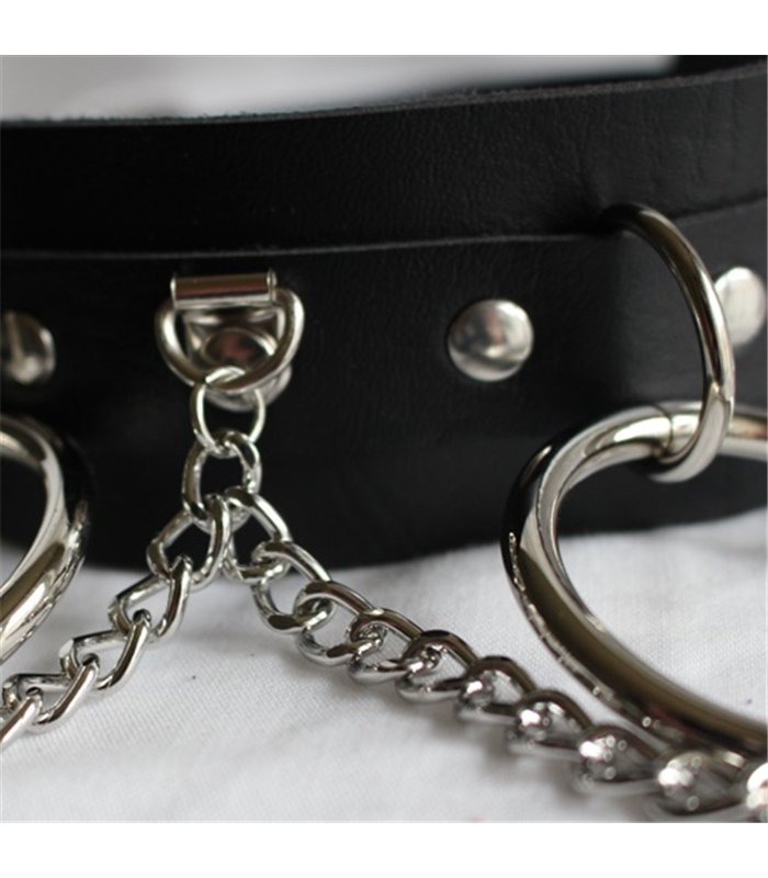 Choker O-Ring Chain Schwarz | Lovesect
