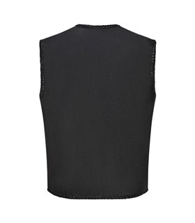 Cruiser Vest Leather Schwarz | Aderlass