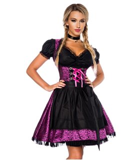 Sexy Premium Bluse &  Dirndl aus edlem Jacquard Karneval Halloween