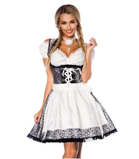 Sexy Premium Bluse &  Dirndl aus edlem Jacquard Karneval Halloween