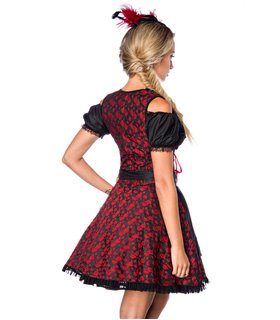 Sexy Premium Bluse &  Dirndl aus edlem Jacquard Karneval Halloween