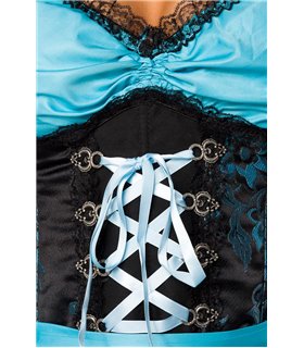 Sexy Premium Bluse &  Dirndl aus edlem Jacquard Karneval Halloween