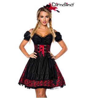 Sexy Premium Bluse &  Dirndl aus edlem Jacquard Karneval Halloween