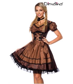 Sexy Premium Bluse &  Dirndl aus edlem Jacquard Karneval Halloween