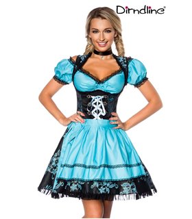 Sexy Premium Bluse &  Dirndl aus edlem Jacquard Karneval Halloween