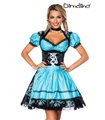 Sexy Premium Bluse &  Dirndl aus edlem Jacquard Karneval Halloween