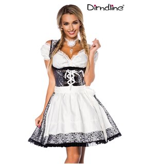 Sexy Premium Bluse &  Dirndl aus edlem Jacquard Karneval Halloween